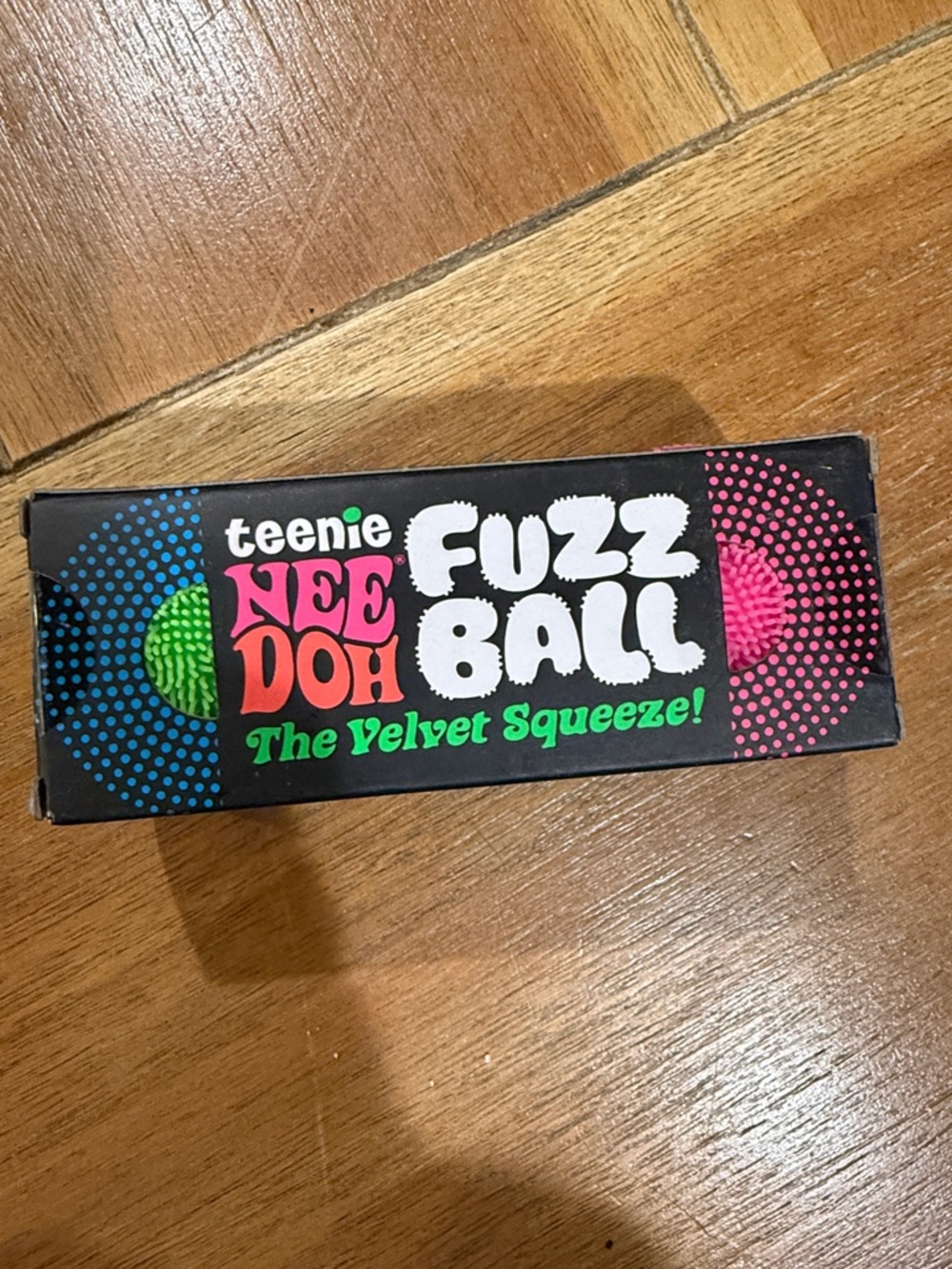 Teenie Nee Doh Fuzz Ball 3-Pack - orange, Pink & Green
